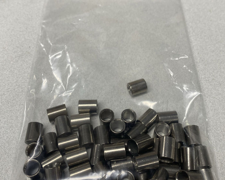 50pcs 9.9mm Countersinked Bushings 7.75mm OD 5.5mm ID Likely Stainless Steel