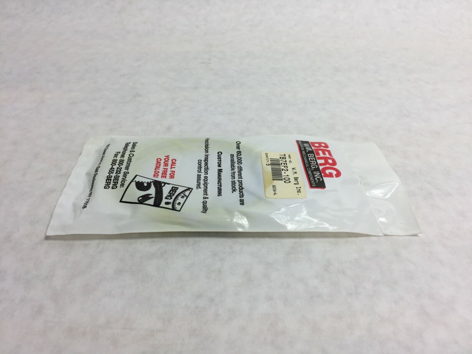 W.M. Berg O-Ring TB7EF2-100  Factory Sealed Package of 5  NOS