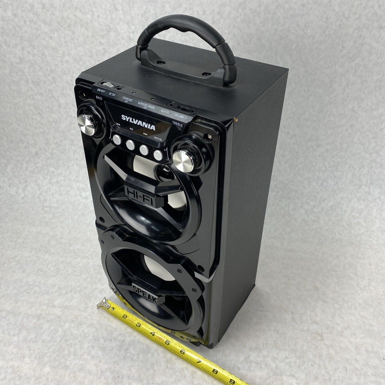 Sylvania SP328-B-BLACK Portable Bluetooth Speaker Black