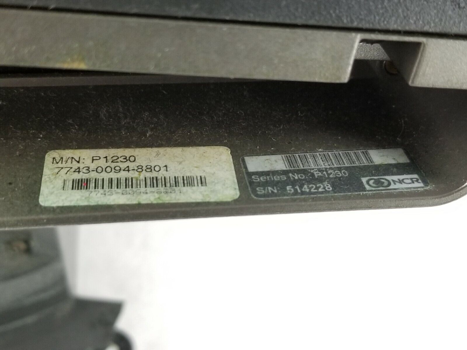 NCR P1230 7743-0094-8801 Touchscreen POS Intel Atom D2560 2 GHz 4GB RAM No HDD