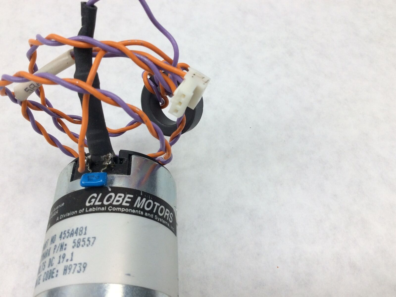 GLOBE MOTORS 455A481 ZYMARK 58557 19.1VDC