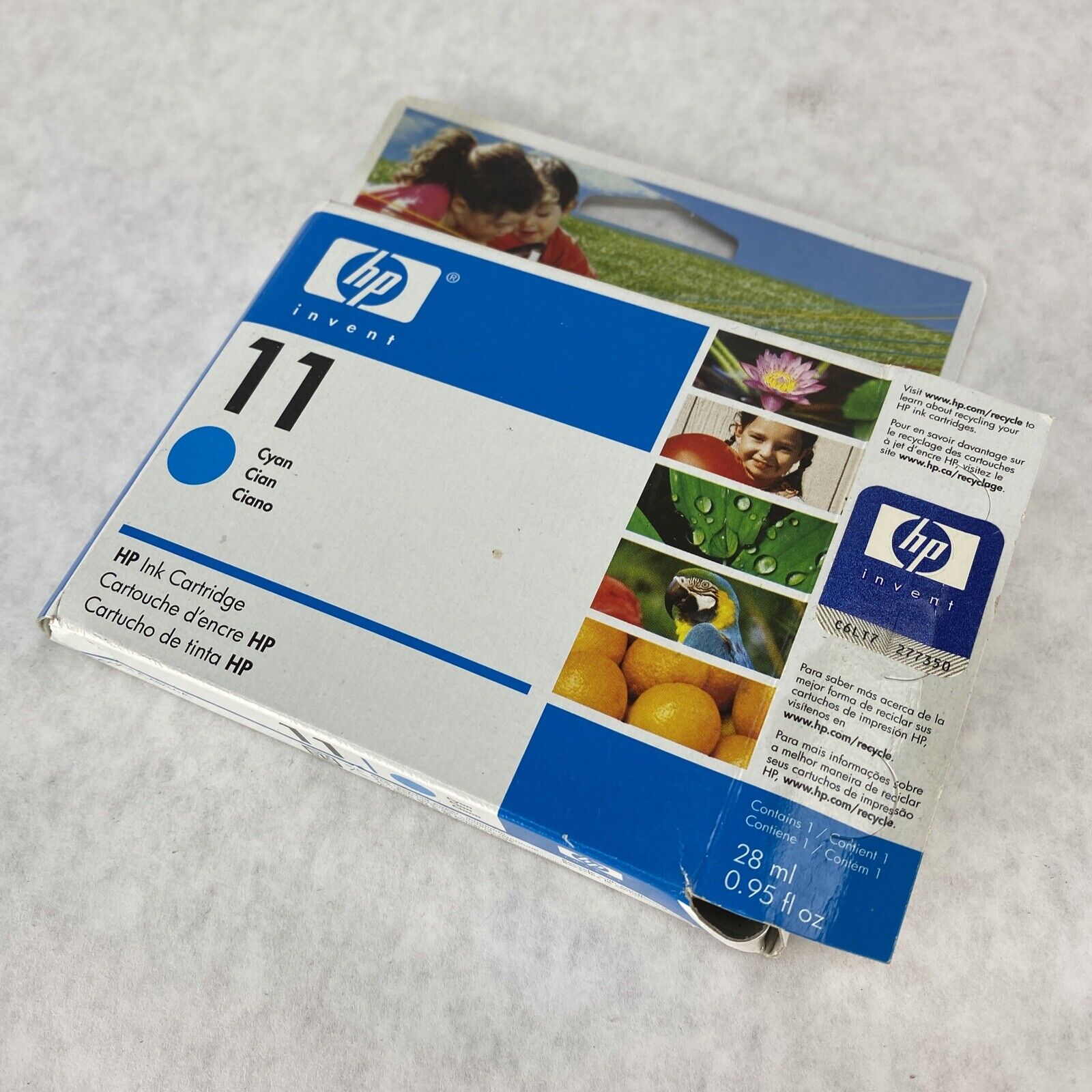 Lot( 2 ) HP 11 Cyan C4836A Ink Cartridge SEALED Expired 2008 + 2010