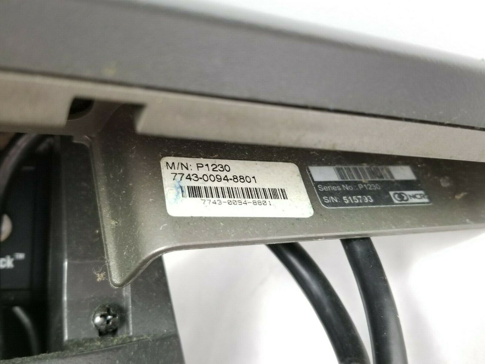 NCR P1230 7743-0094-8801 Touchscreen POS Intel Atom D2701 2.13GHz 4GB RAM No HDD