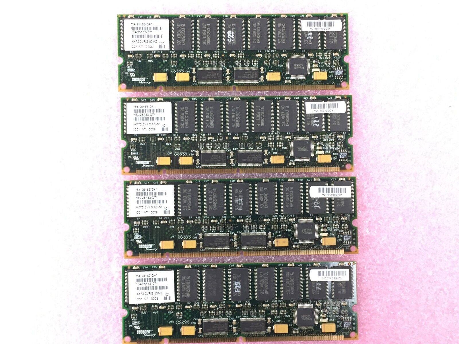 Digital Memory Lot of 4 4x72 3VRG 83MZ 54-25183-DT 54-25183-DA ECC