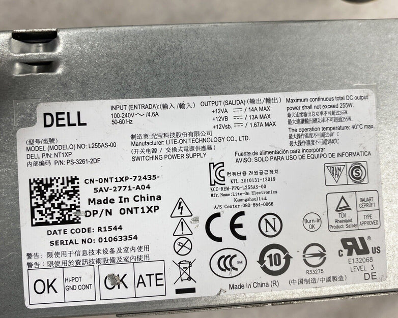 Mixed Lot of 2 Dell SFF Power Supplies OptiPlex 3040 Inspiron 3250 Vostro 3250