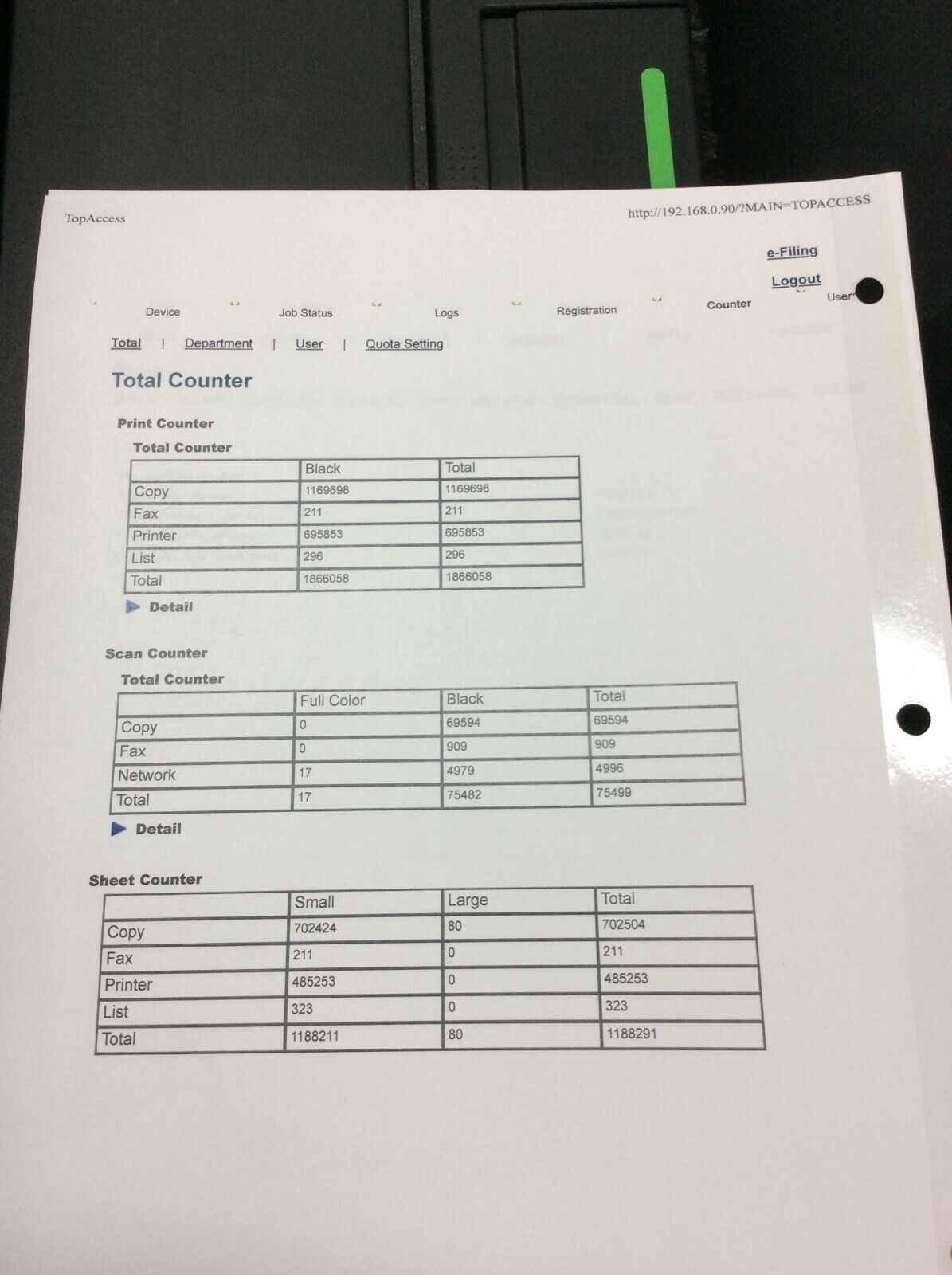 Toshiba E-Studio 8508A Copier Printer Scanner No HDD - 695853 Page Count