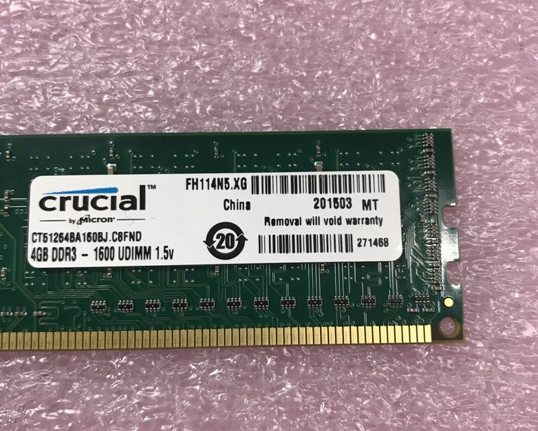 Crucial 8GB Kit 2x4GB Ram CT51264BA160BJ DDR3-1600 UDIMM