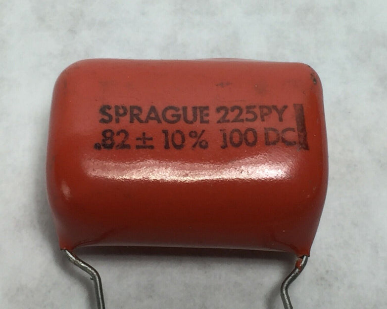 NOS  Sprague 225PY Capacitors Orange Drop .82  100 DC   Lot of 13