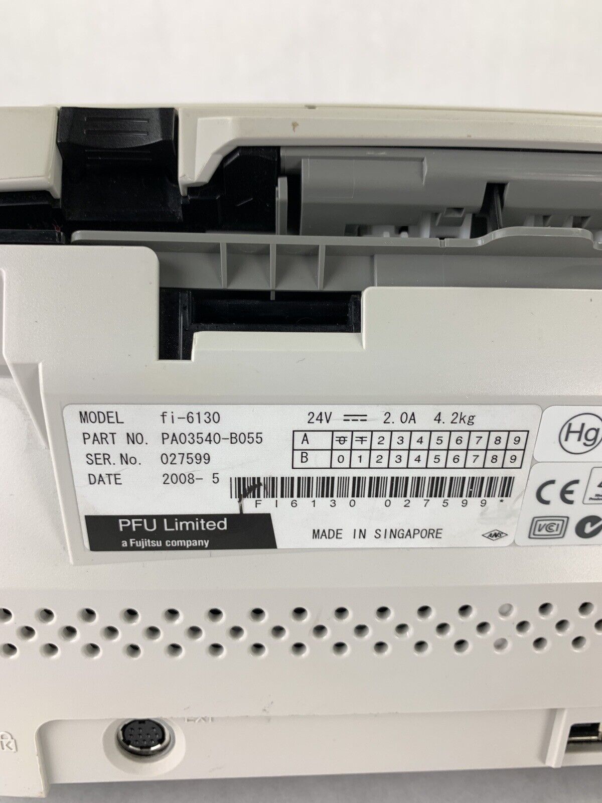 Fujitsu FI-6130 Flatbed Scanner Missing Guide Tray Rollers Going Bad