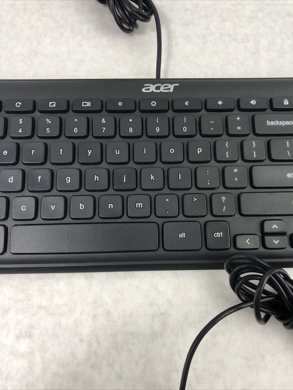 Lot of 2 Acer KB69211 USB Wired Slim Office Home Keyboard - Black