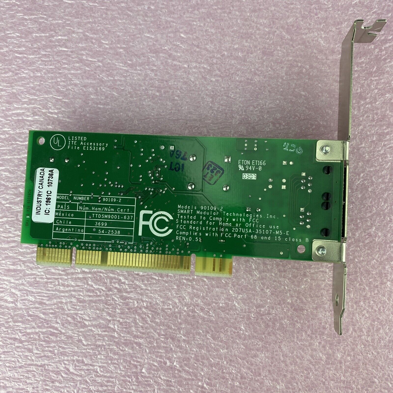 Lot of 4 Various Dual DSL Port RJ-11 PCI Fax Modem Cards TFM-PCIV92A RD01-D850
