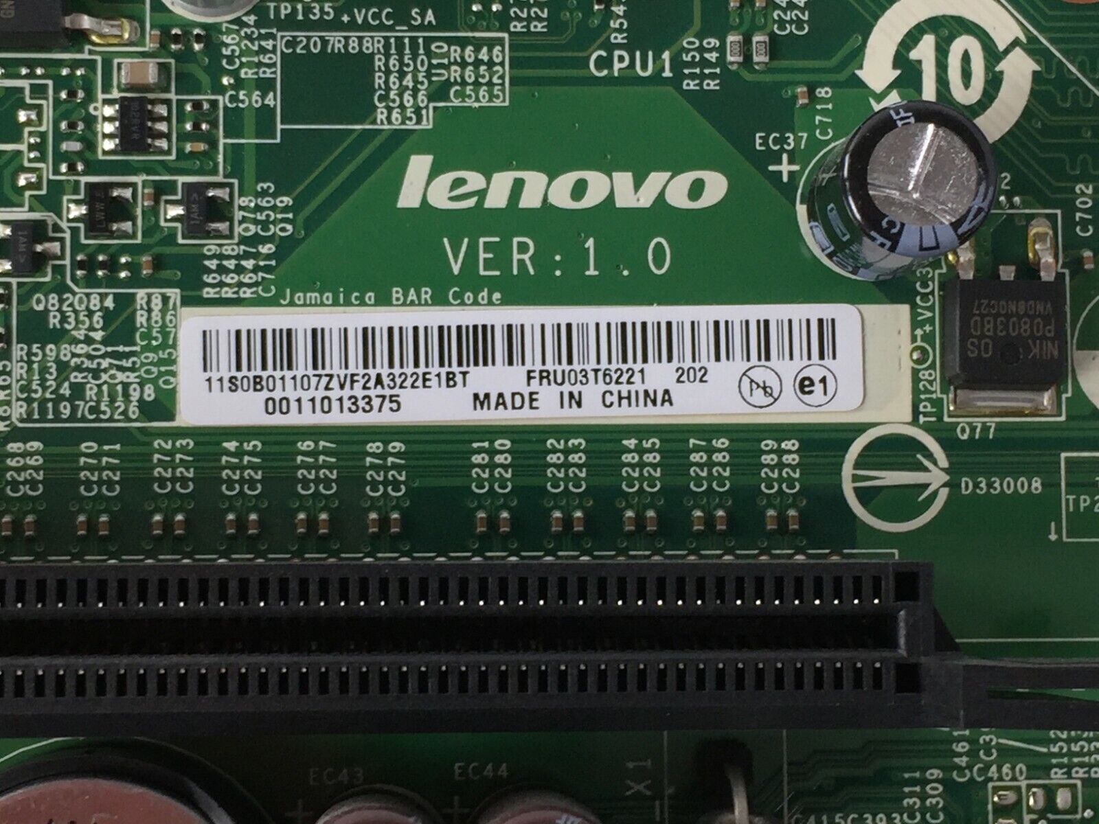 Lenovo Thinkcenter Edge 71 Motherboard LGA1155 DDR3 I/O Shield