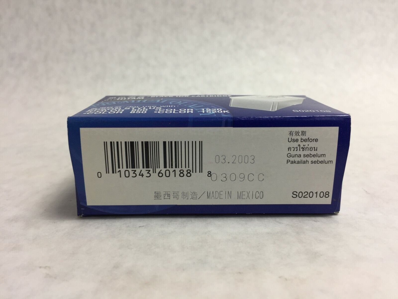 OEM Epson Black Ink Cartridge S020108  NIB