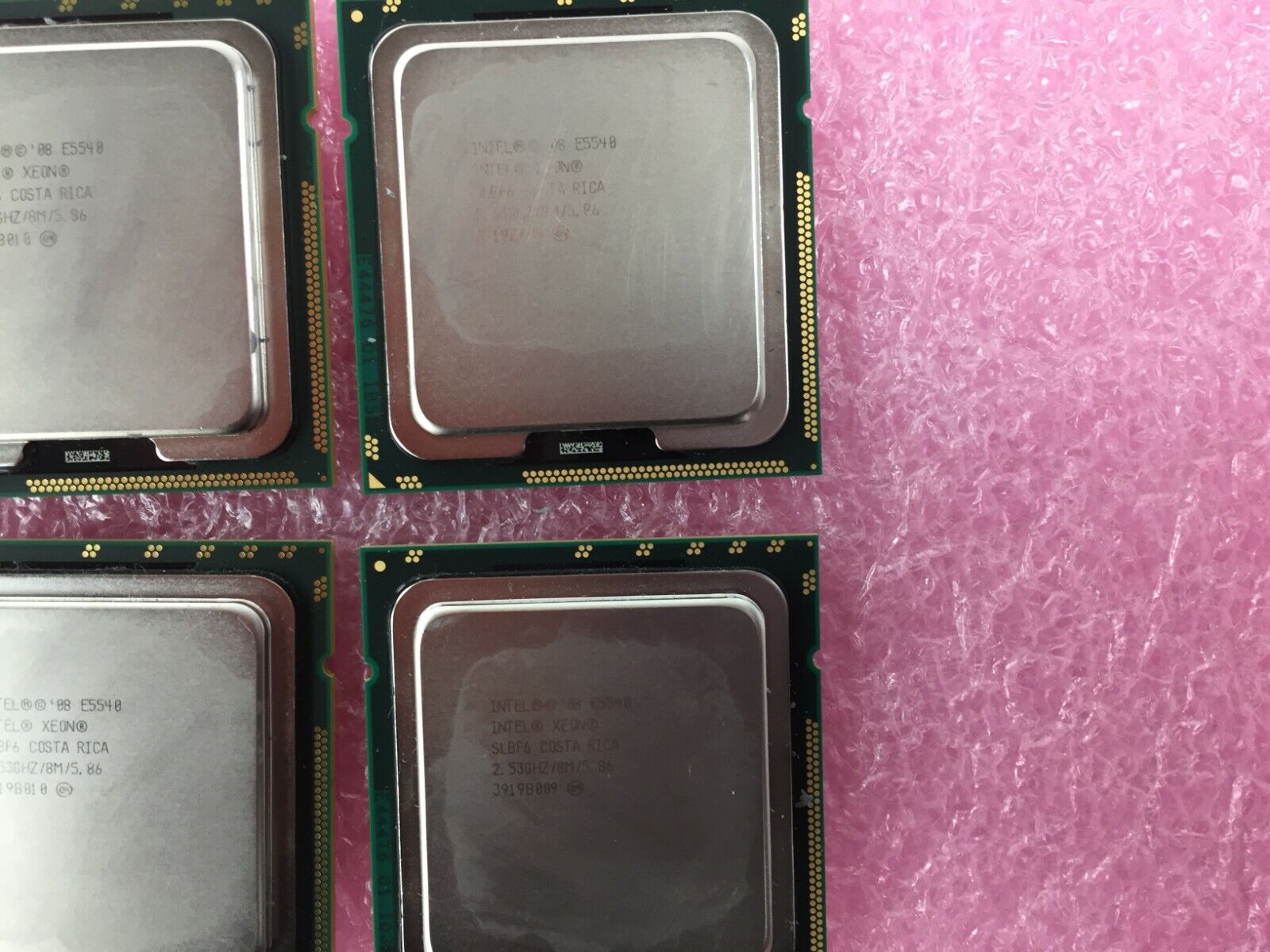 Lot of (6) Intel Xeon E5540 SLBF6 2.53GHz LGA1366 Quad Core Server Processor