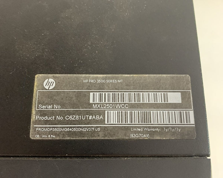 HP rp5800 DT Intel Pentium G850 2.9GHz 2GB RAM No HDD No OS