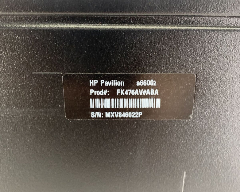 HP Pavilion d6600z MT AMD Sempron LE-1300 2.3GHz 2GB RAM No HDD No OS
