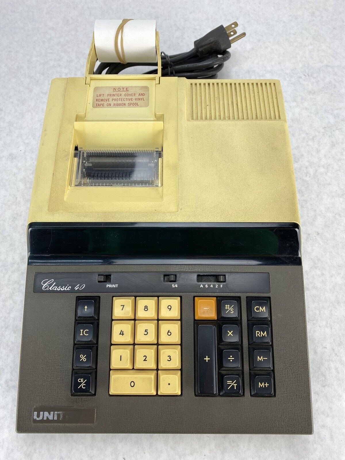 Vintage Unitrex Classic 40 Calculator Adding Machine TESTED