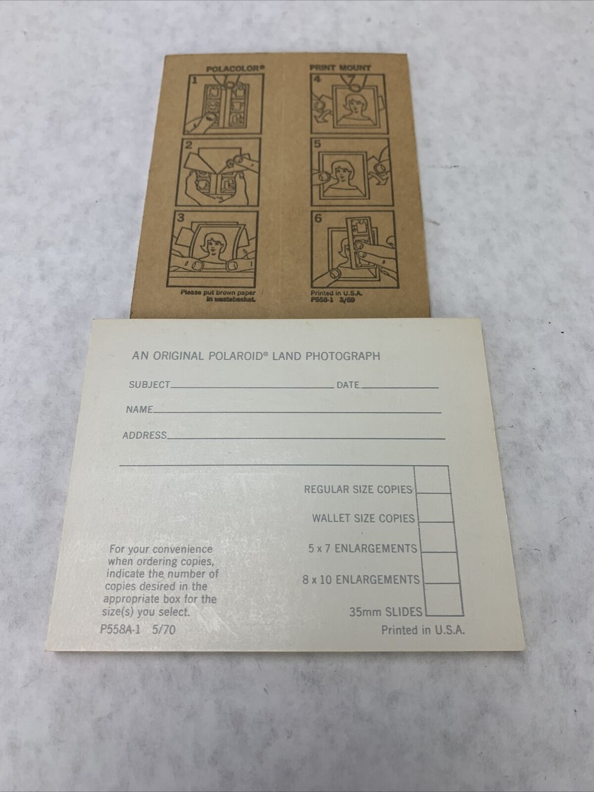 lot of 12 POLACOLOR PRINT MOUNT