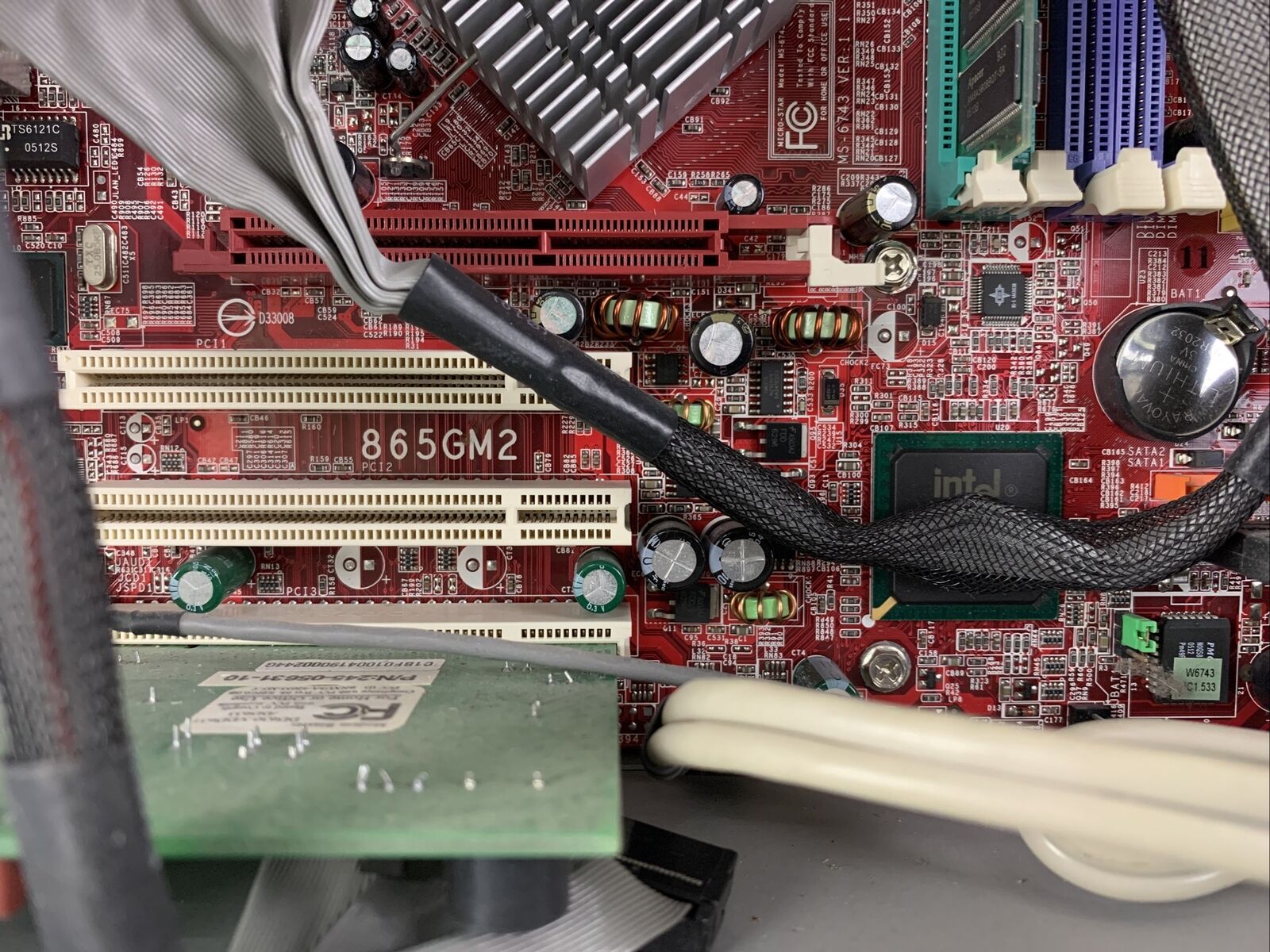 MSI-6743 Motherboard Intel Celeron 2.4GHz 512MB RAM No HDD No OS BAD CD DRIVE