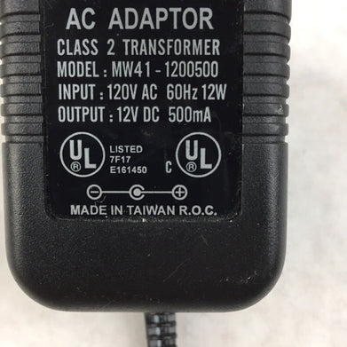MW41-1200500UKA 12v, 500ma POWER SUPPLY