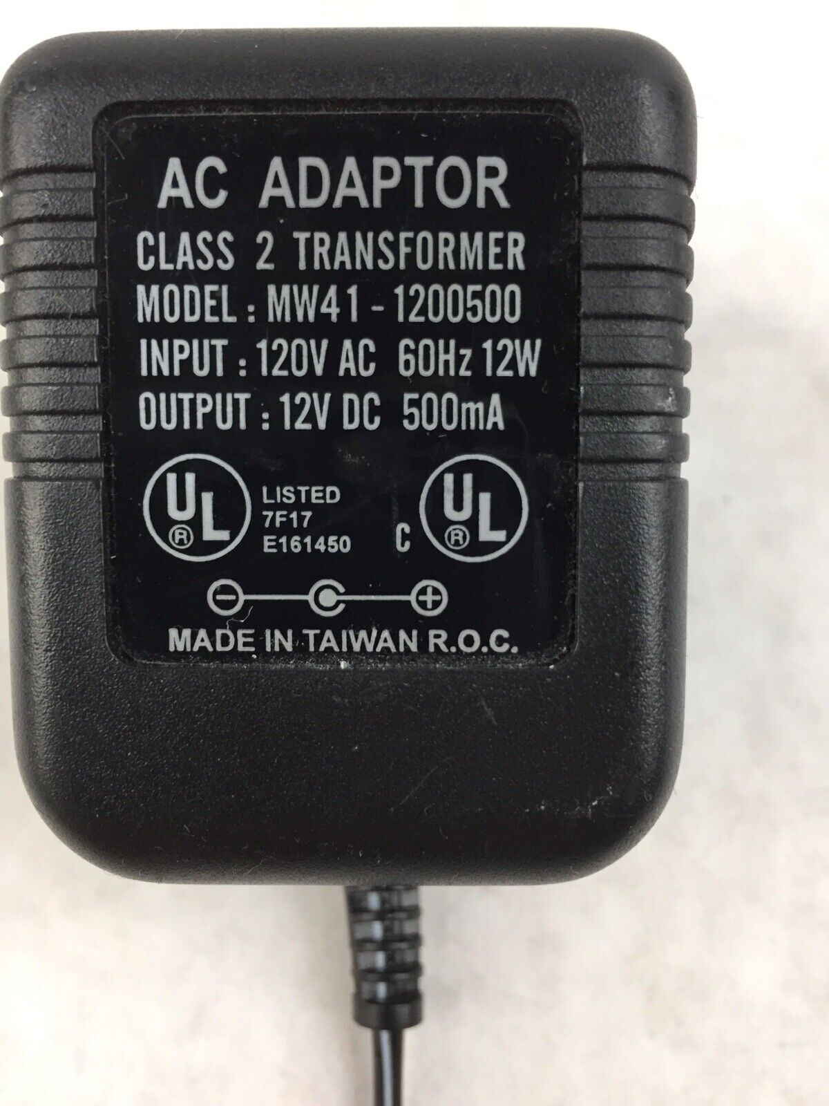 MW41-1200500UKA 12v, 500ma POWER SUPPLY