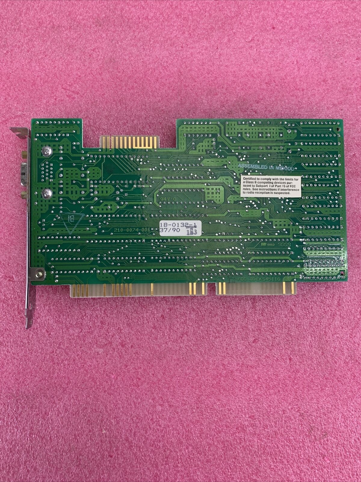 Vintage 1989 Chips F82C451 ISA VGA Graphics Card