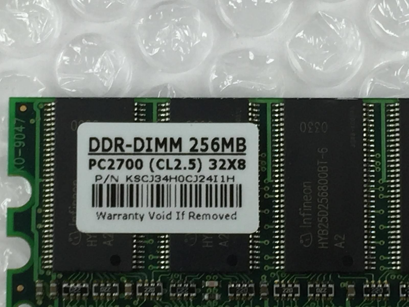 2 Sticks of 256MB DDR-PC2100 and PC2700 CL2.5, M368L3223DTL