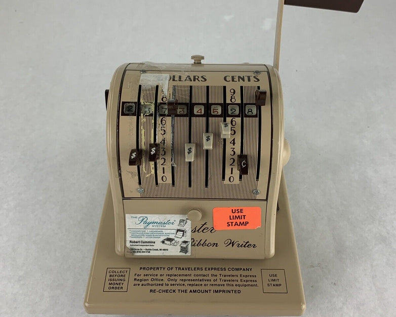 Paymaster 8000 Receipt Puncher W/ Film Tested