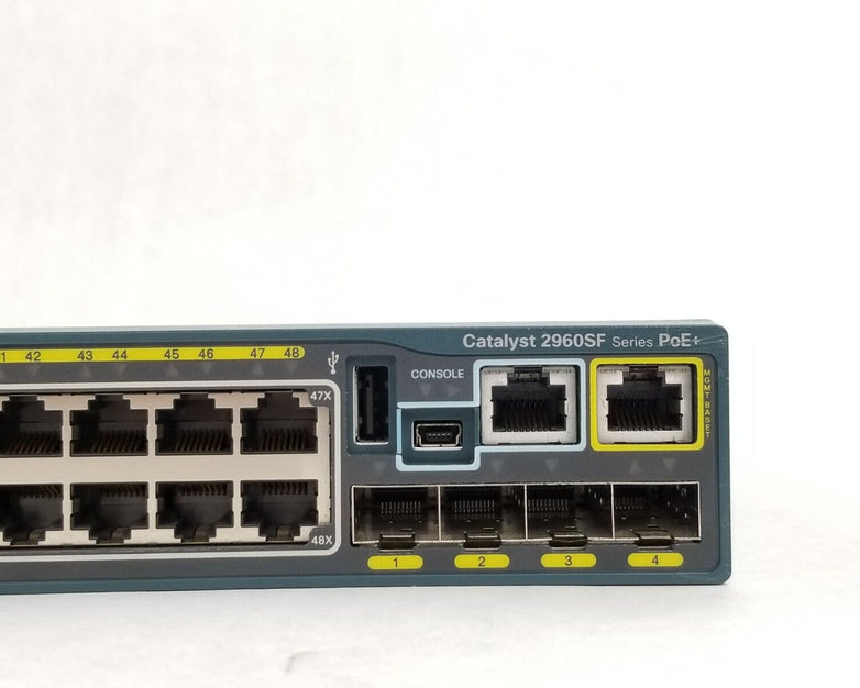 Cisco WS-C2960S-F48LPS-L Switch 48 Port Fast Ethernet PoE+ 4x Gigabit SFP