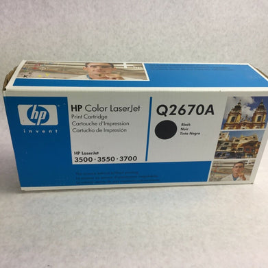Genuine HP Laserjet Q2670A Black Toner Cartridge  Factory Sealed Box