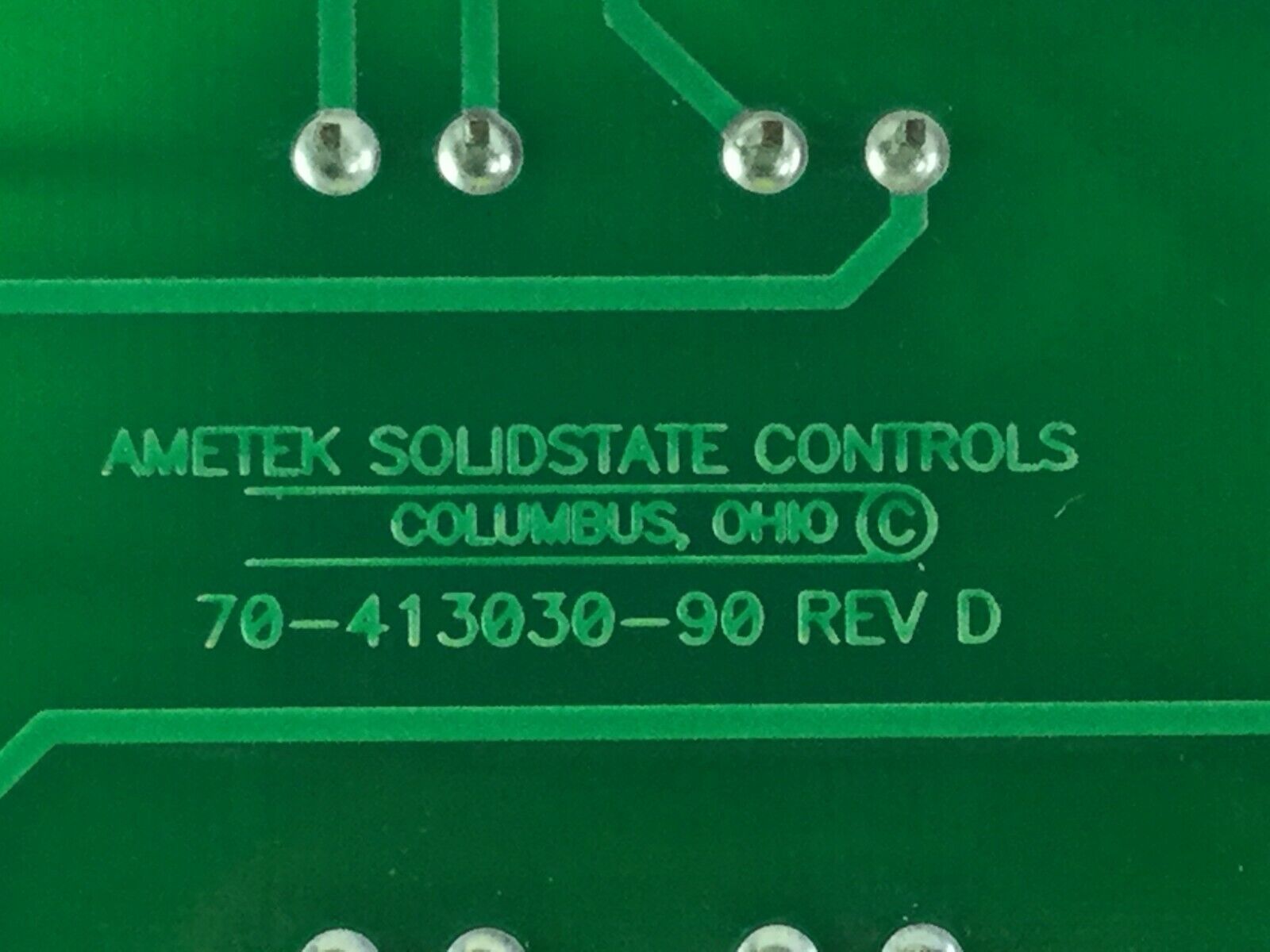 Ametek Solidstate Controls 70-413030-90 REV D Board