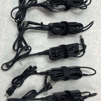 Lot( 5 ) HP 608425-004 65W 18.5V 3.35A AC Power Supply Adapters with 7.4mm Tip