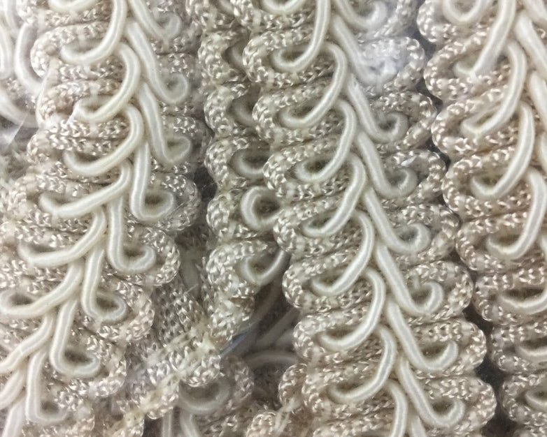 Beige  187 Yards Gimp Braided Vintage Trim, NEW