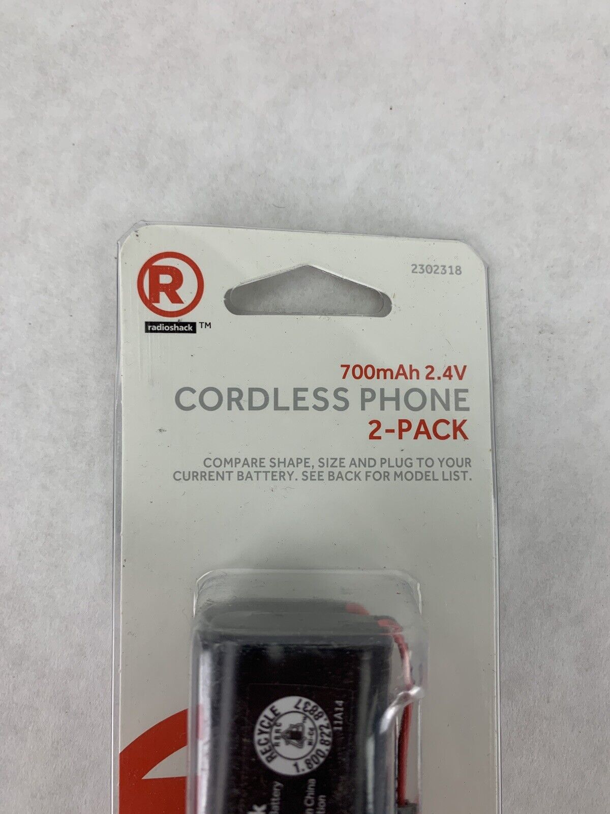 New OEM RadioShack700mAh 2.4 V Ni-MH Cordless Phone Battery 2302318