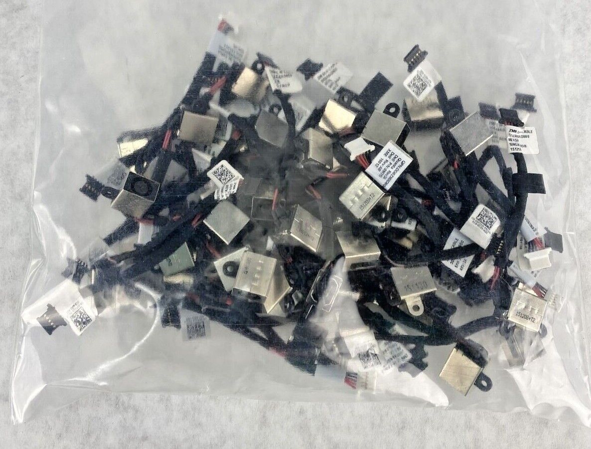Lot of 50 Dell 09F21D DC Power Input Jack OEM with Cable for Chromebook 11 3120