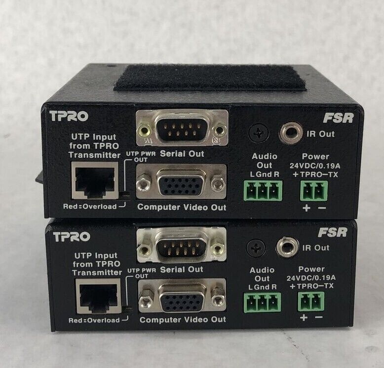 Lot of 2 TPRO-RXD Computer A/V, IR, RS-232 Receiver