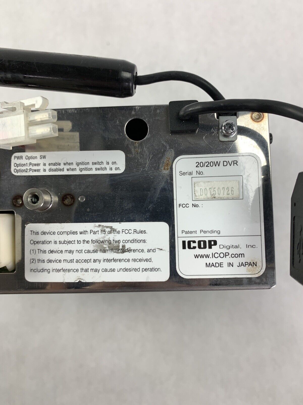 ICOP Digital Inc 20/20W DVR Digital In-Car Video Recorder System