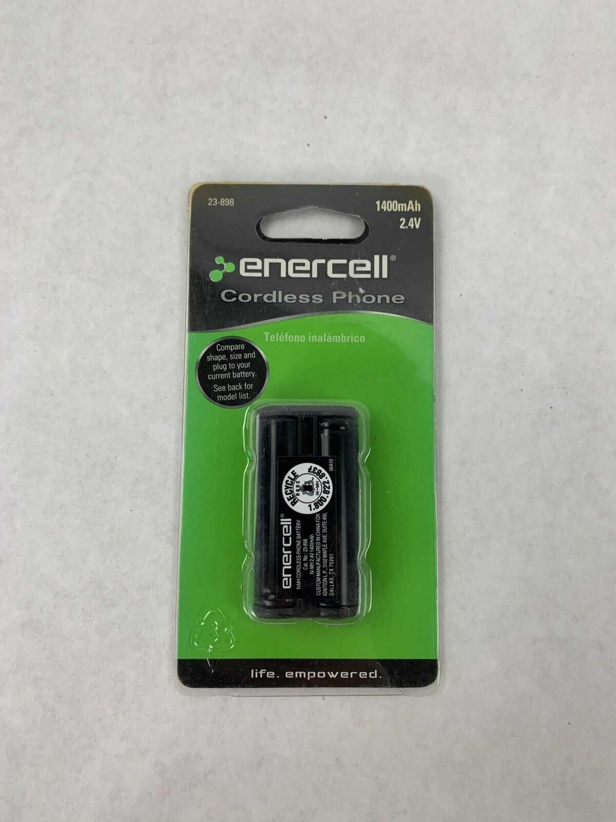 New Enercell Cordless Phone Battery 2.4V 1400 mAh 23-898