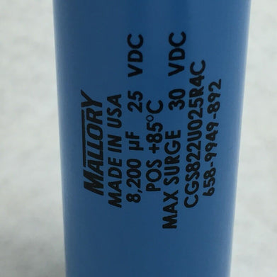 NOS  Mallory CGS8200U025R4C 8200uF 25VDC