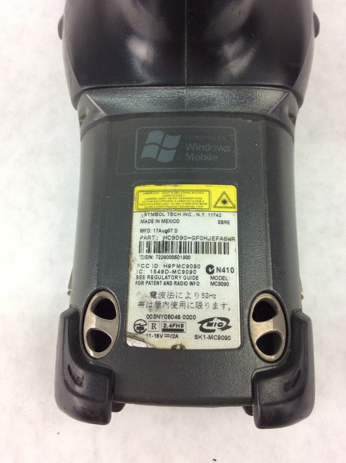 Symbol Motorola MC9090-GF0HJEFA6WR Barcode Scanner - No Battery