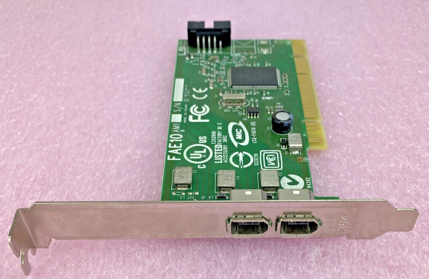 Dell H924H 2 Port IEEE-1394 PCIe FireWire 400 controller card J886H