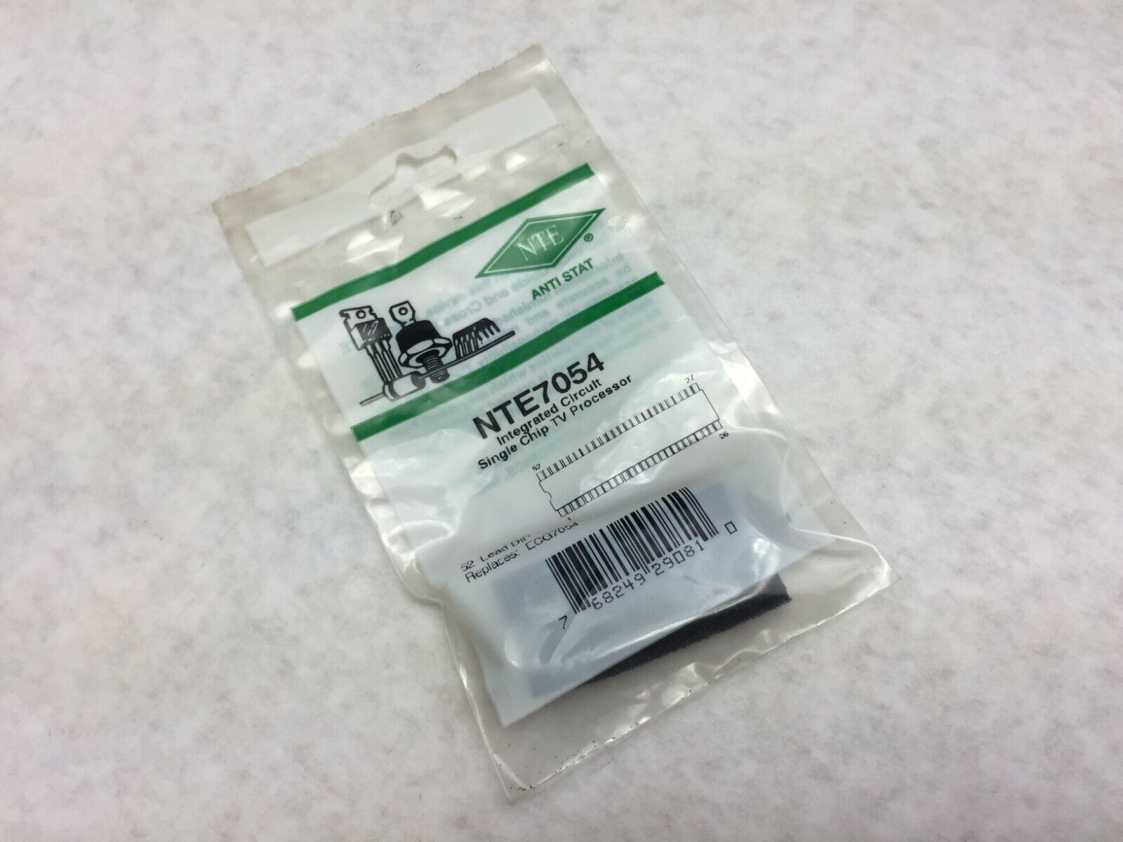 NTE NTE7054 Integrated Circuit Single Chip TV Processor 52 Lead Dip