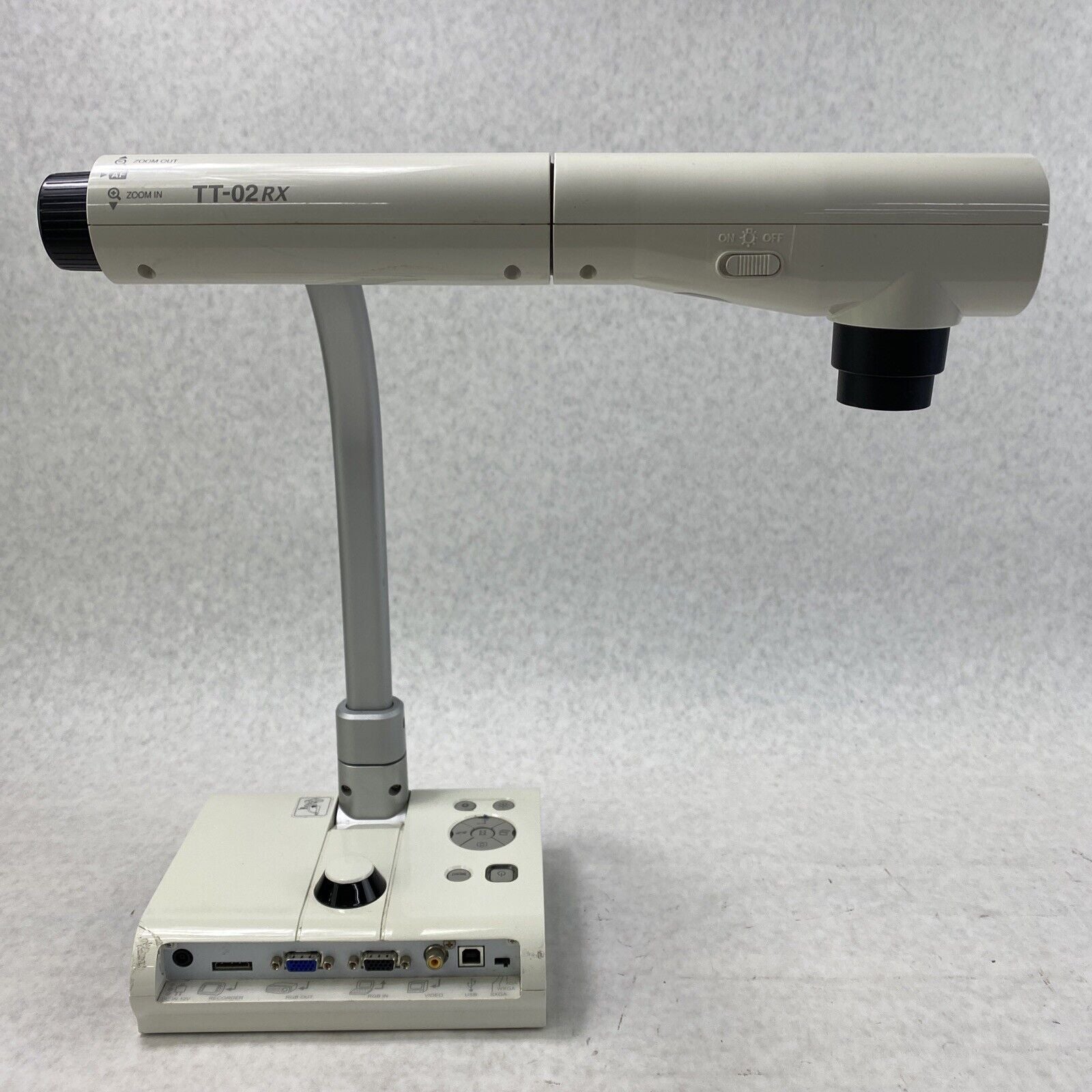 Elmo TT-12RX document camera visual presenter some cracks WITHOUT AC/DC adapter