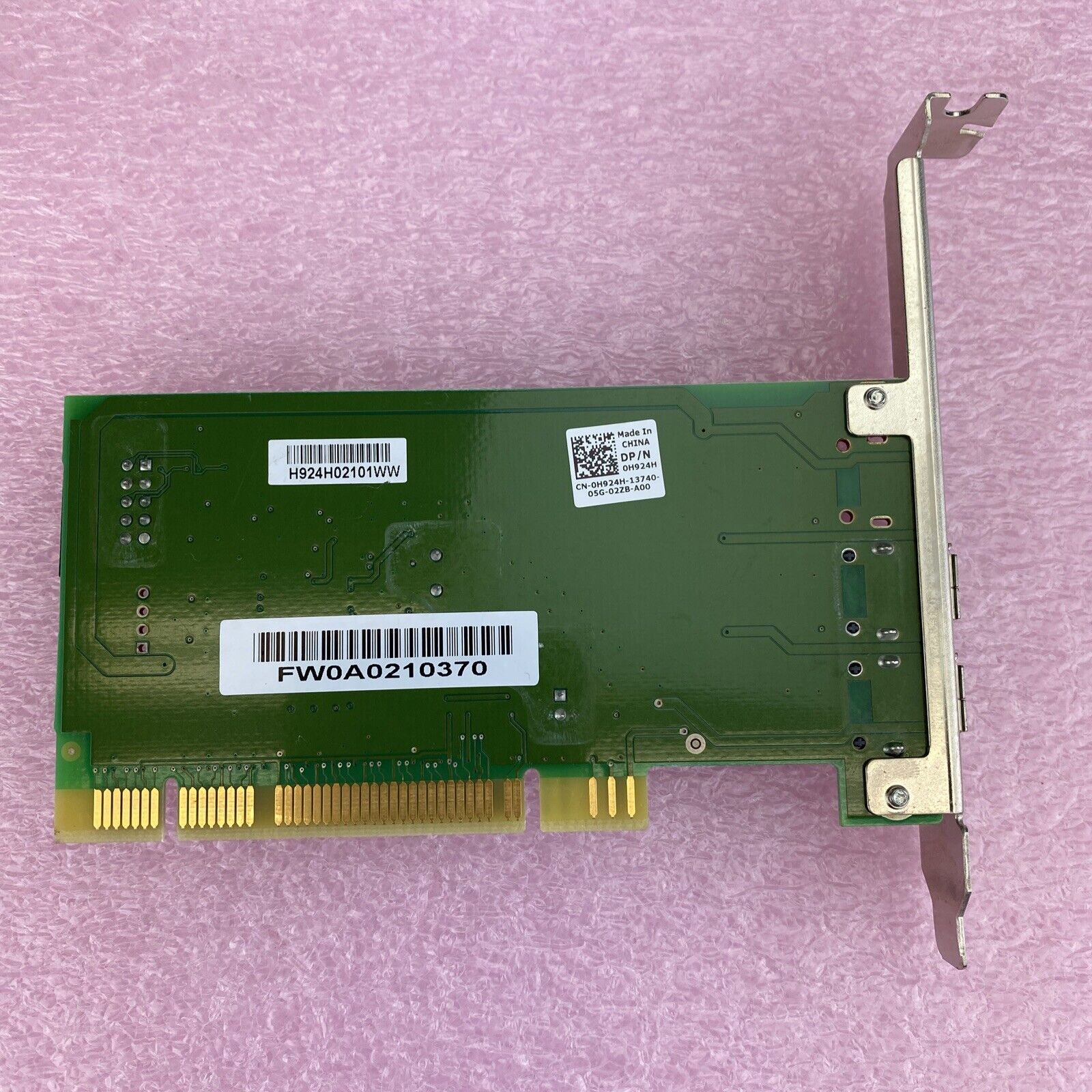 Dell H924H 2 Port IEEE-1394 PCIe FireWire 400 controller card J886H