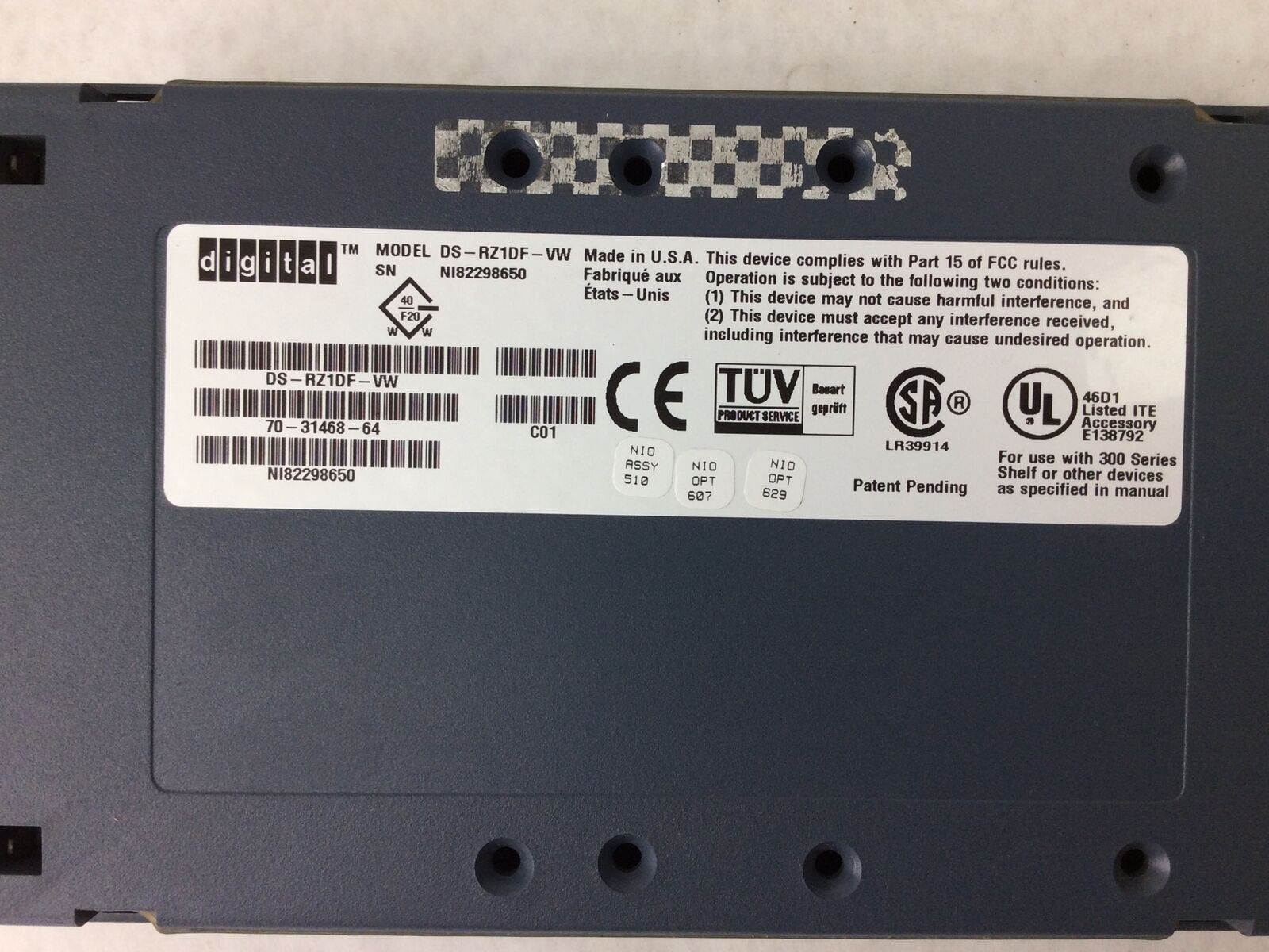DEC/Digital DS-BA356-KF SW Shelf Uscsi Device Disk Pedestal