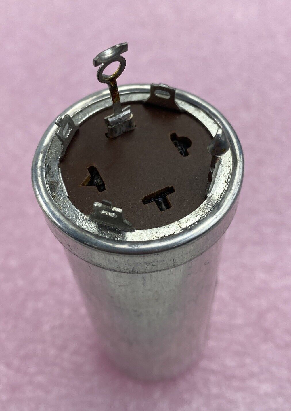 vintage Sprague PCL1440 375uF 165VDC electrolytic capacitor Can Neg. 913