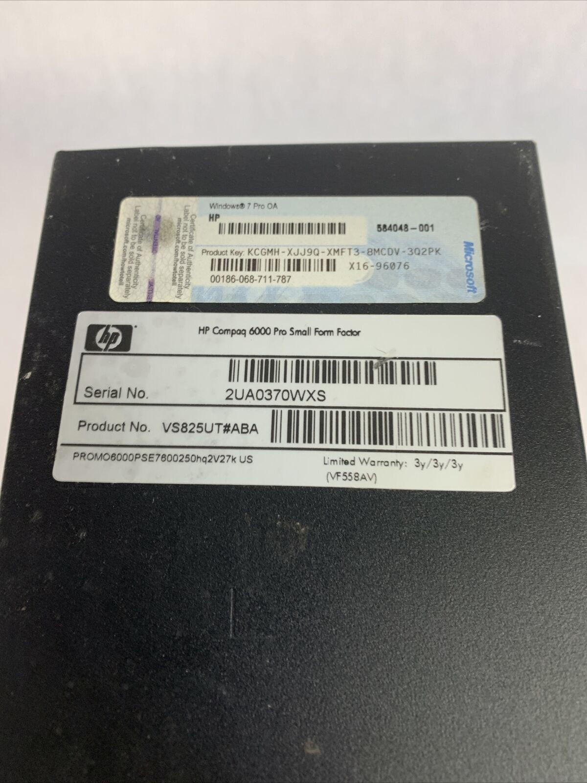 HP Compaq 600 Pro SFF Intel Core 2 Duo E7600 3.06GHz 2GB RAM No HDD No OS