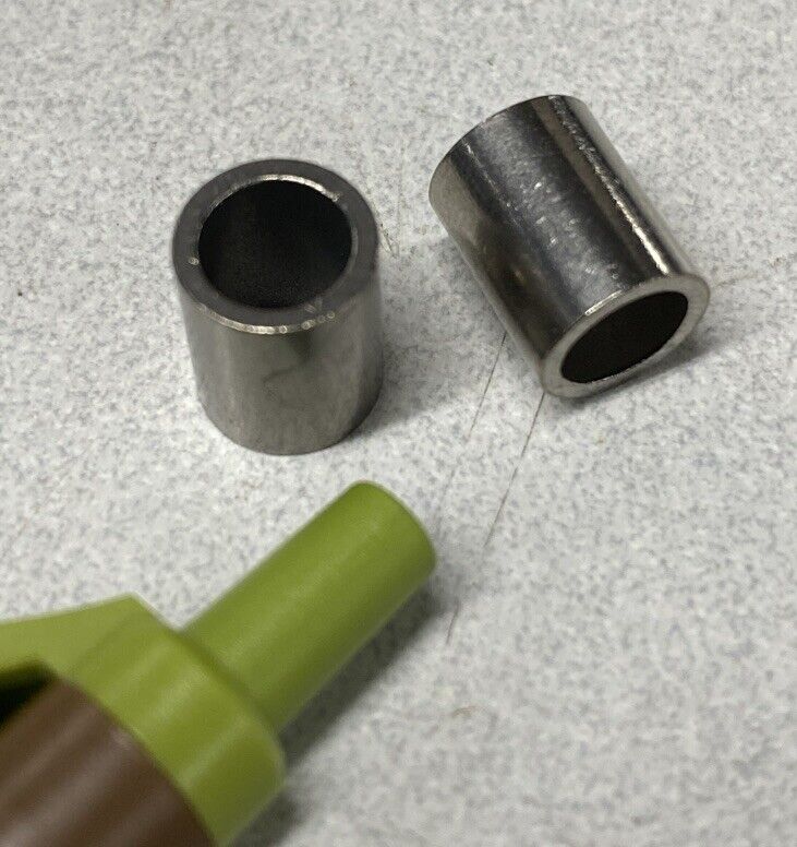 50pcs 9.9mm Bushings 7.75mm OD 5.5mm ID Likely Stainless Steel