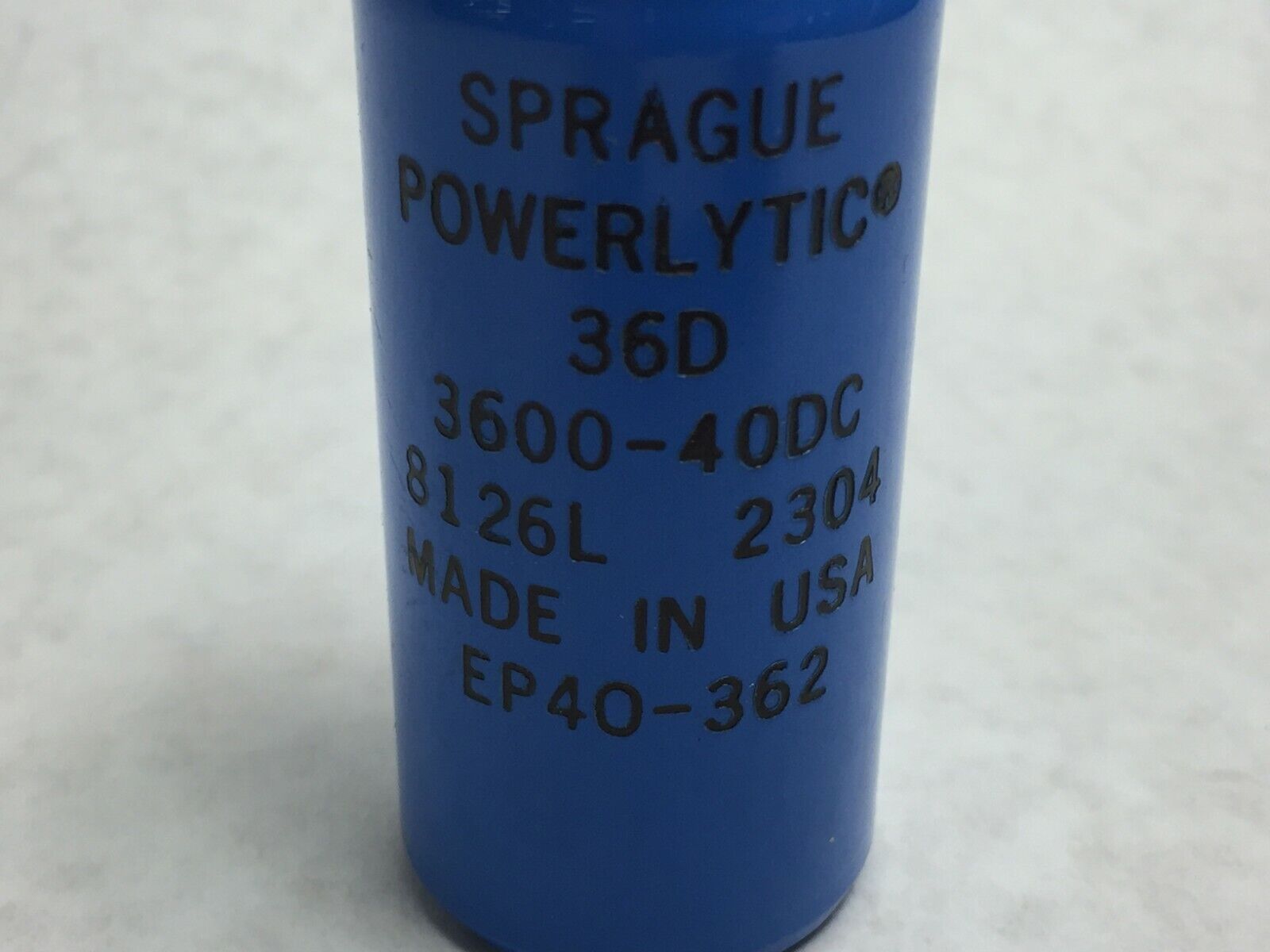 NOS  Sprague Powerlytic 36D 3600-40DC Capacitor