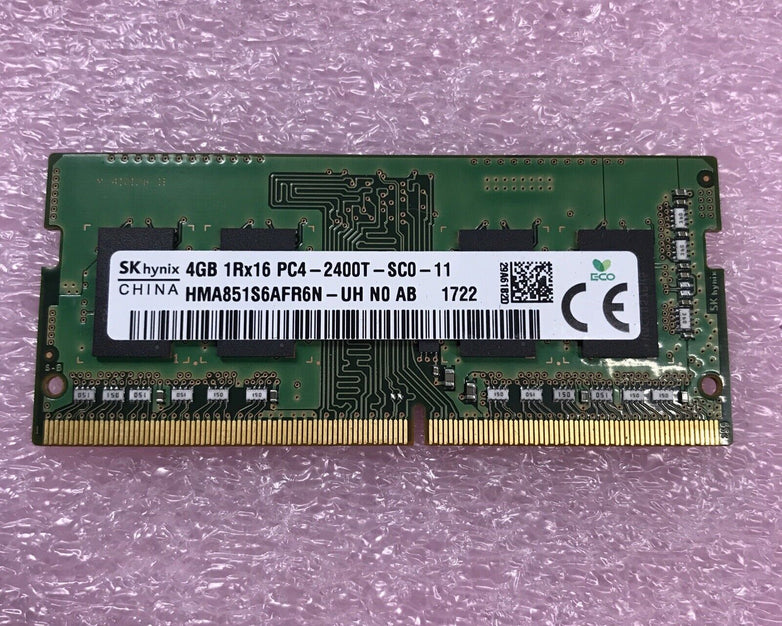 Hynix 4GB 1Rx16 PC4-2400T-SC0-11 Laptop Memory HMA851S6AFR6N